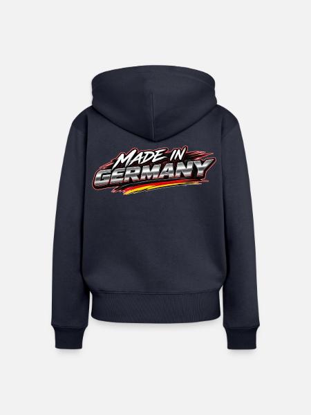 Hergestellt in Deutschland - Frauen Premium Bio Zip Hoodie - Navy