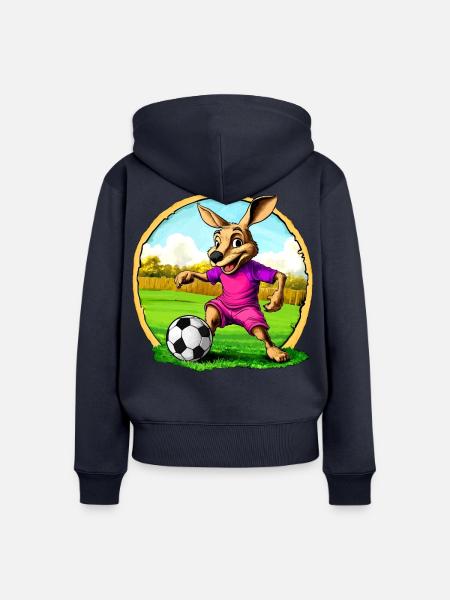 Fussball Kängurus - Frauen Premium Bio Zip Hoodie - Navy