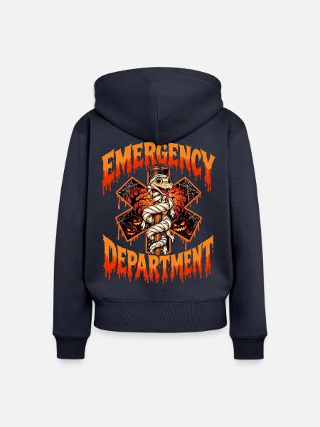 Notaufnahme – Sanitäter Dunkelhumor EMS - Frauen Premium Bio Zip Hoodie - Navy