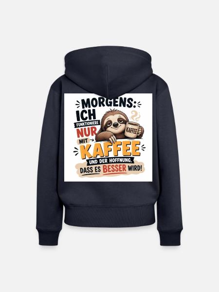 Modernes Design – Einzigartige Geschenkidee - Frauen Premium Bio Zip Hoodie - Navy