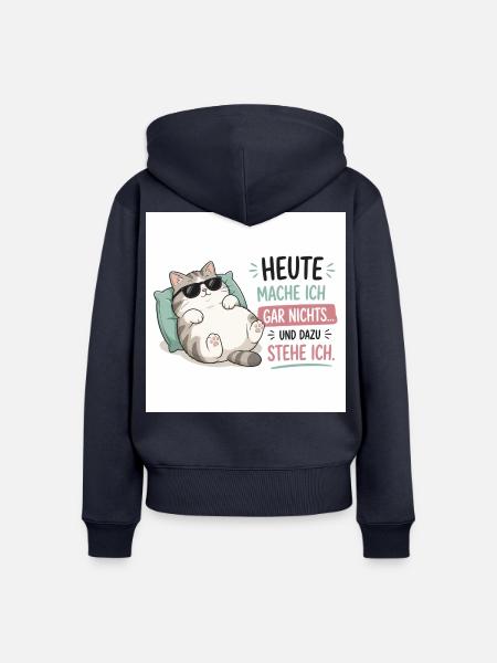 Lustige Sprüche & kreative Designs“.  - Frauen Premium Bio Zip Hoodie - Navy