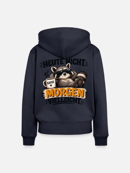 „Lustige Sprüche & kreative Designs“.  - Frauen Premium Bio Zip Hoodie - Navy