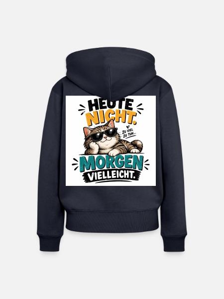 „Lustige Sprüche & kreative Designs“. - Frauen Premium Bio Zip Hoodie - Navy