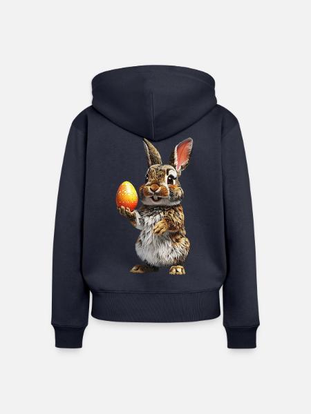 Hase - Frauen Premium Bio Zip Hoodie - Navy