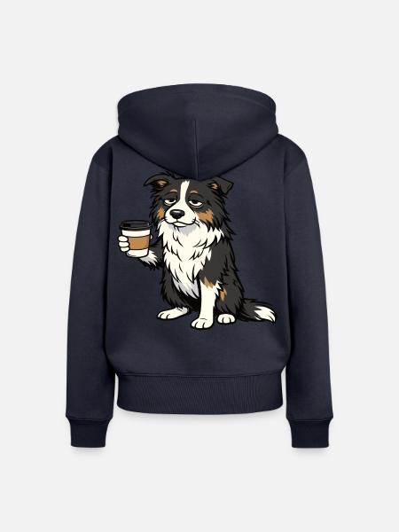 Australian Shepherd Aussie Aussiebesitzer Aussies - Frauen Premium Bio Zip Hoodie - Navy