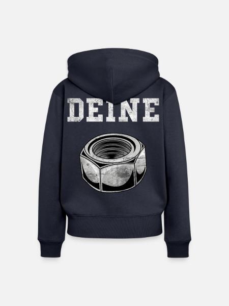 Deine Mutter Schraubenmutter Mechaniker Werkstatt - Frauen Premium Bio Zip Hoodie - Navy