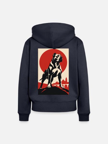 Córdoba Kampfhund - Frauen Premium Bio Zip Hoodie - Navy