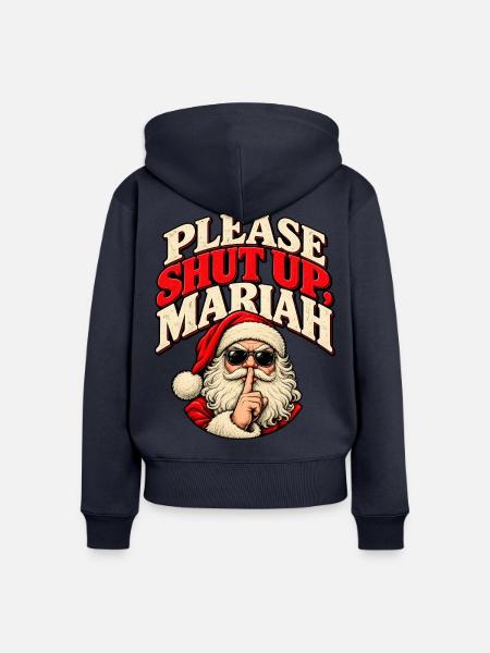 Santa Rebel Christmas Pop - Frauen Premium Bio Zip Hoodie - Navy