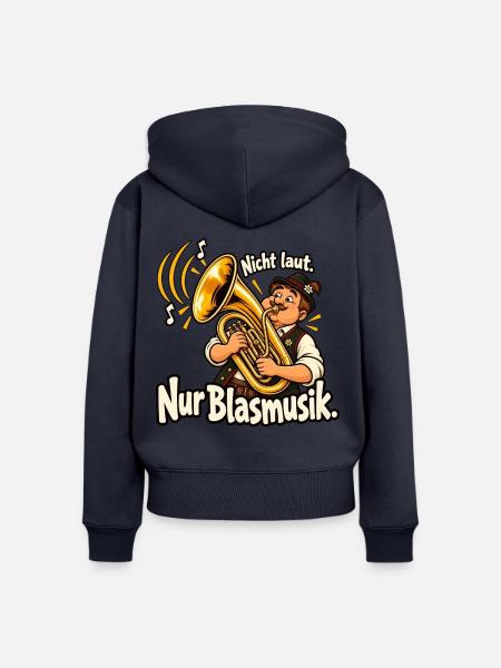 Blasmusik Musikverein Blaskapelle Blasmusiker - Frauen Premium Bio Zip Hoodie - Navy