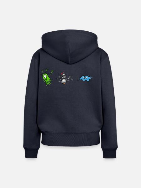 Aliens-Monsters - Frauen Premium Bio Zip Hoodie - Navy