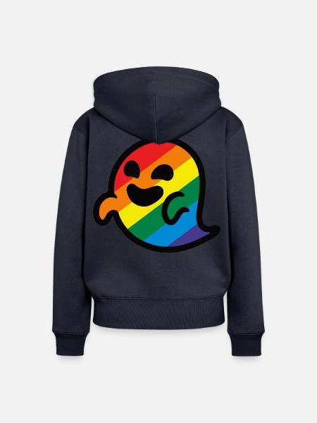 Stolz Regenbogengeist - Frauen Premium Bio Zip Hoodie - Navy