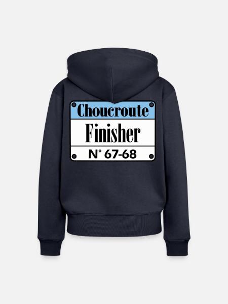 Sauerkraut Finisher Alsace - Frauen Premium Bio Zip Hoodie - Navy