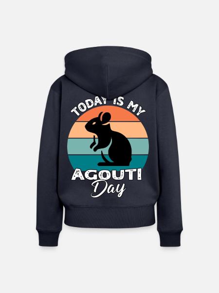 Aguti Agouti - Frauen Premium Bio Zip Hoodie - Navy