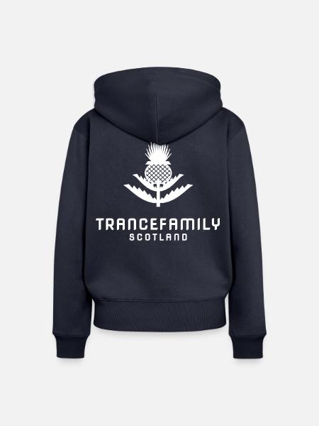 TranceFamily Scotland - Thistle Trance - Frauen Premium Bio Zip Hoodie - Navy
