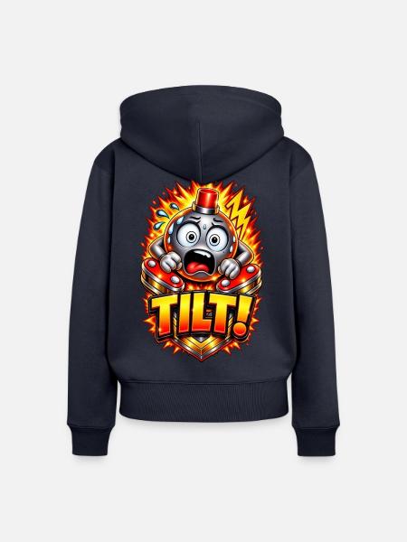 Tilt! Pinball Multiball - Frauen Premium Bio Zip Hoodie - Navy