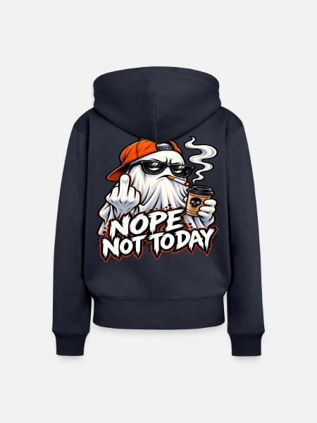 HEUTE NICHT – EIN REBELLISCHER GEIST - Frauen Premium Bio Zip Hoodie - Navy