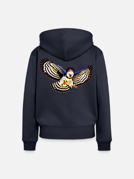 Harpyie fliegt - Frauen Premium Bio Zip Hoodie - Navy
