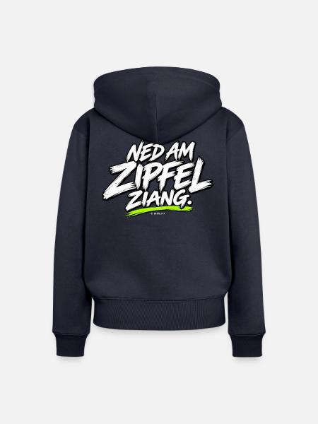 Ned am Zipfelzang - Frauen Premium Bio Zip Hoodie - Navy