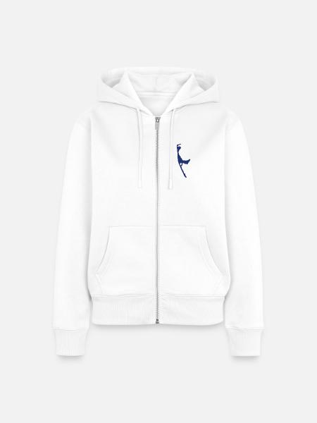 sylt blau - Frauen Premium Bio Zip Hoodie - Weiß