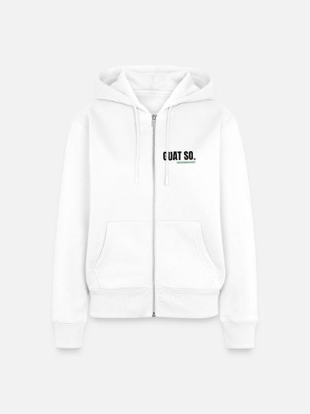 Guat so, wia i bin - Frauen Premium Bio Zip Hoodie - Weiß