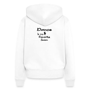 Tanzen Tänzer Spruch - Frauen Premium Bio Zip Hoodie - Weiß - Hinten - AI Model Female 172 light (172cm)
