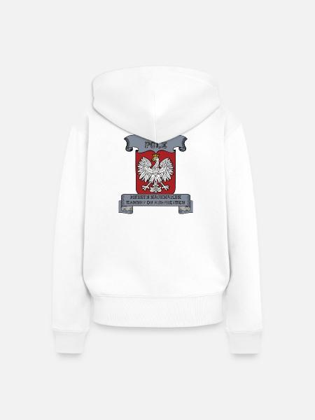 ich bin Pole - Frauen Premium Bio Zip Hoodie - Weiß