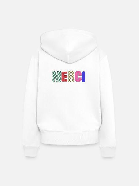 Vielen Dank - Frauen Premium Bio Zip Hoodie - Weiß