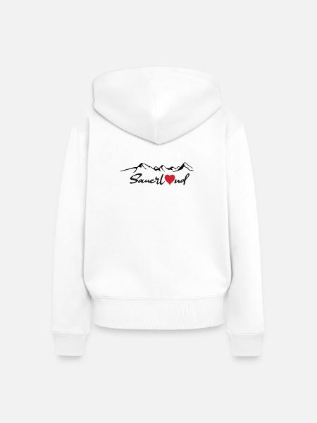 Sauerland Sticker - Frauen Premium Bio Zip Hoodie - Weiß