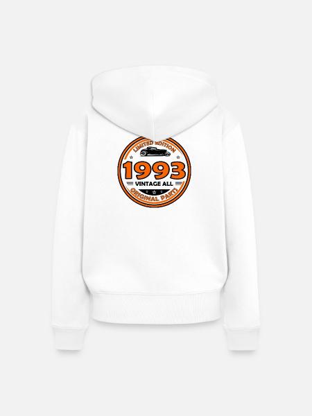 Jahrgang 1993 - Frauen Premium Bio Zip Hoodie - Weiß