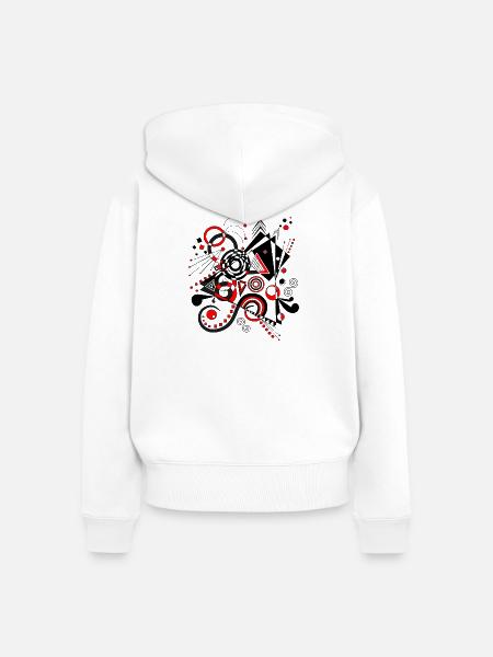Abstrakte Kunst - Frauen Premium Bio Zip Hoodie - Weiß