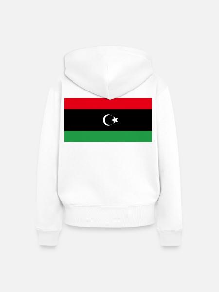 Libyen - Frauen Premium Bio Zip Hoodie - Weiß