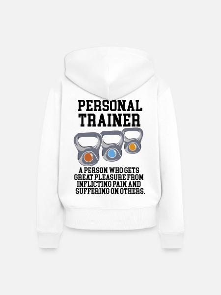 Personaltrainer Definition - Frauen Premium Bio Zip Hoodie - Weiß