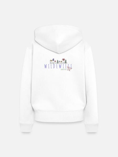 Wildewiese im Sauerland - Frauen Premium Bio Zip Hoodie - Weiß