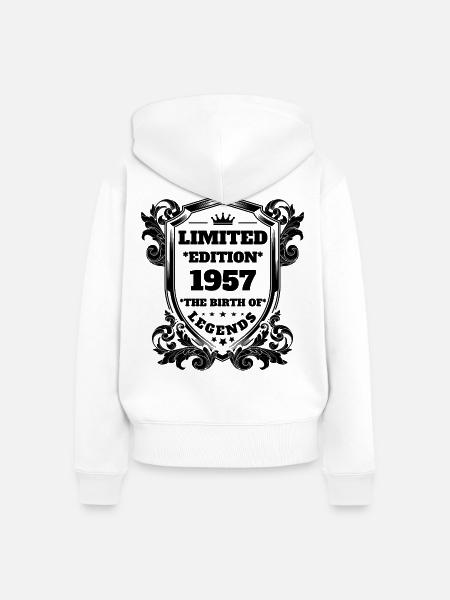 1957 - Frauen Premium Bio Zip Hoodie - Weiß
