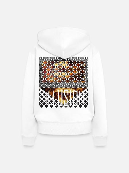 ILLUSION - Frauen Premium Bio Zip Hoodie - Weiß