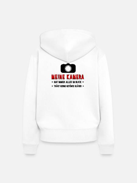 Kamera Fotograf - Frauen Premium Bio Zip Hoodie - Weiß