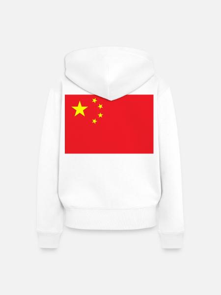 China - Frauen Premium Bio Zip Hoodie - Weiß