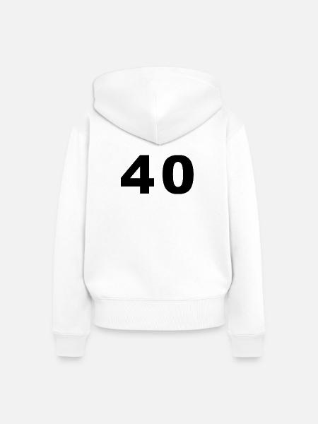 Number - 40 - Forty - Frauen Premium Bio Zip Hoodie - Weiß