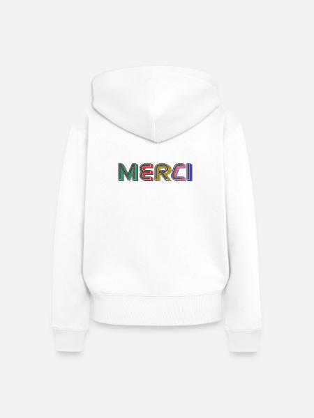 Vielen Dank - Frauen Premium Bio Zip Hoodie - Weiß