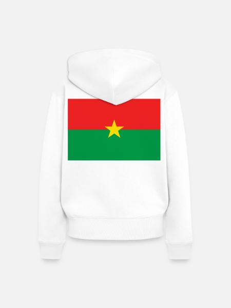 Burkina pectorisch - Frauen Premium Bio Zip Hoodie - Weiß