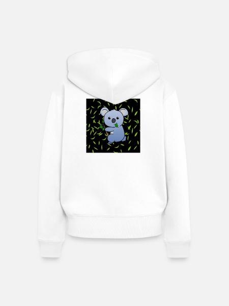 Koala Koalabär - Frauen Premium Bio Zip Hoodie - Weiß