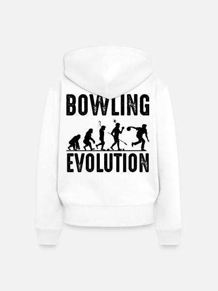 Bowling - Frauen Premium Bio Zip Hoodie - Weiß