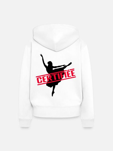 BEGLAUBIGT - Frauen Premium Bio Zip Hoodie - Weiß
