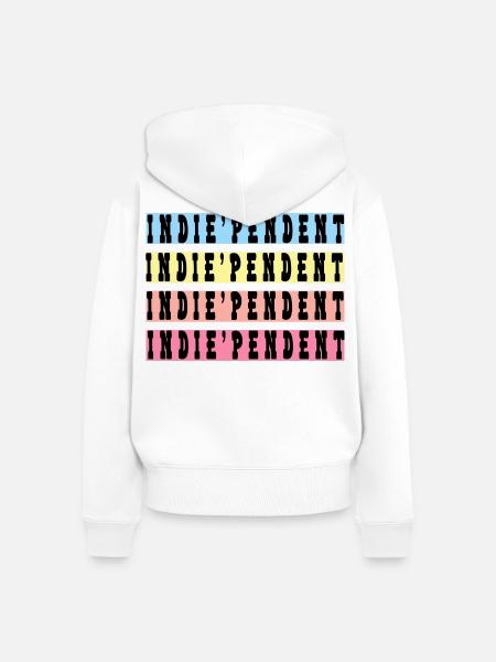 Unabhängig - Frauen Premium Bio Zip Hoodie - Weiß