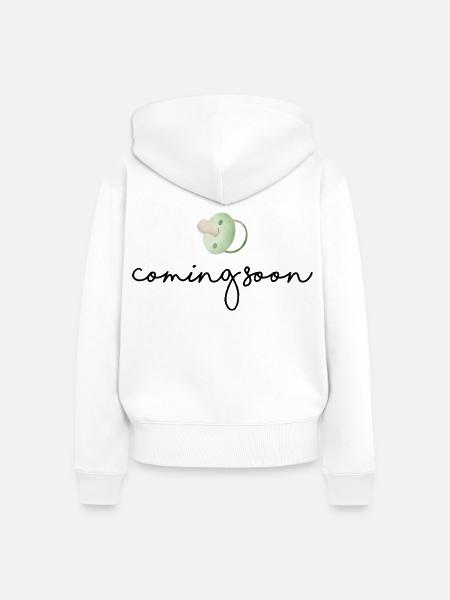 coming soon - Frauen Premium Bio Zip Hoodie - Weiß