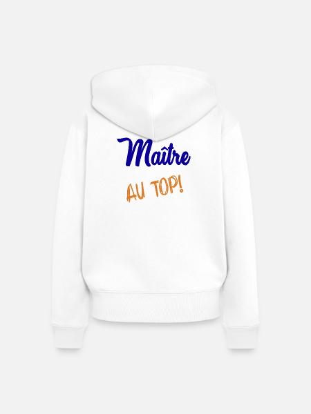 MEISTER - Frauen Premium Bio Zip Hoodie - Weiß