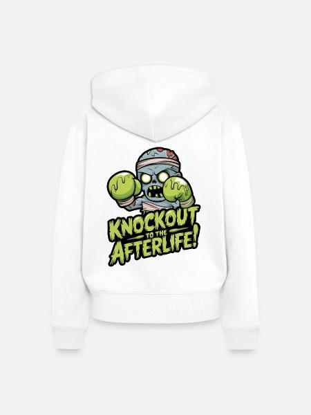 Knockout zum - Frauen Premium Bio Zip Hoodie - Weiß