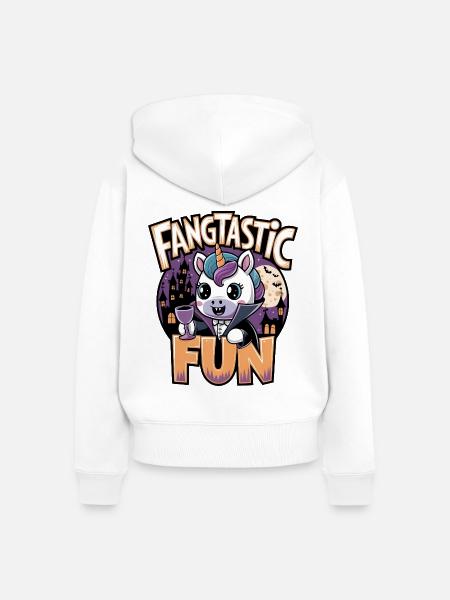 Fangtastischer Spaß - Frauen Premium Bio Zip Hoodie - Weiß