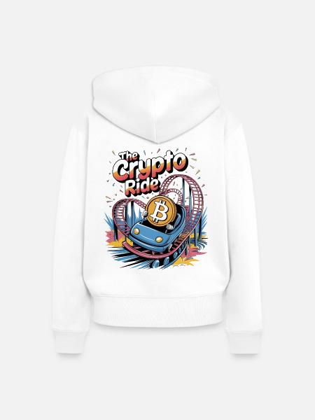 Die Krypto-Fahrt - Frauen Premium Bio Zip Hoodie - Weiß