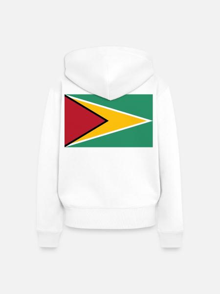 Guyana - Frauen Premium Bio Zip Hoodie - Weiß